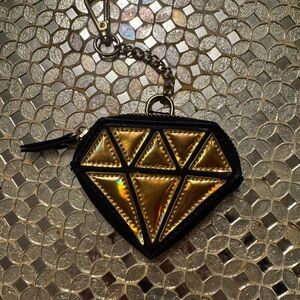 Gold and Black Diamond-Shaped Wallet - New without tags